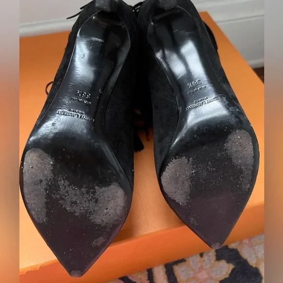 Saint Laurent Suede Fringe Boots - Picture 8 of 12